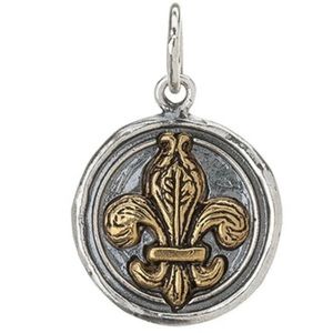 NWT Waxing Poetic Wing and a Prayer - Fleur de Lis Charm
